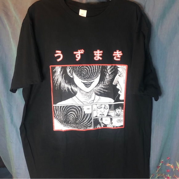 Junji Ito Maglietta Uomo 100% Cotone, Manica Corta, Girocollo, Vestibilità Regular